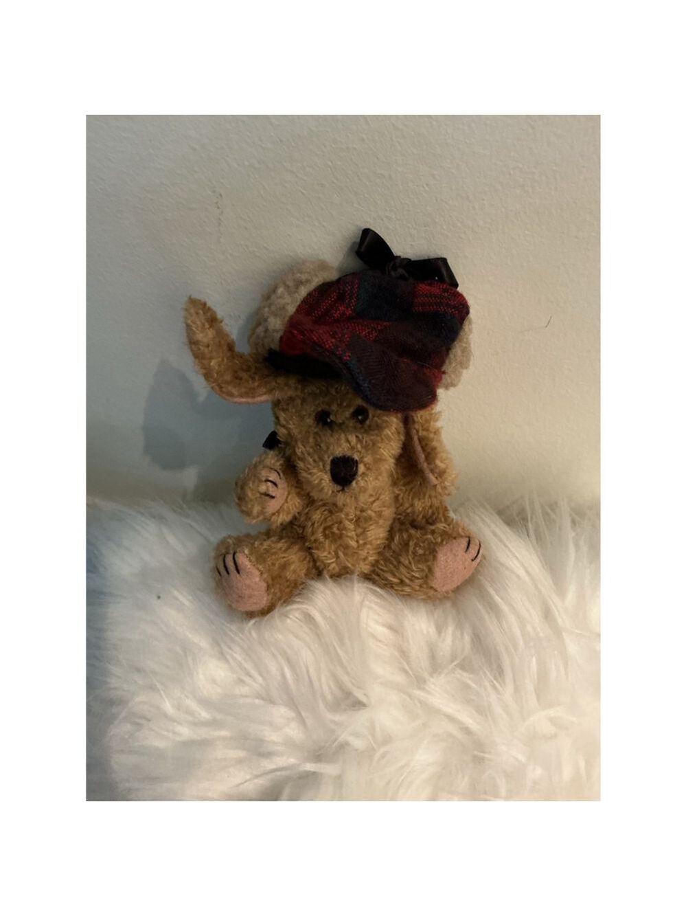 Boyds Bears Indy Archive Collection Plush Bead with Hat 6” Collectible